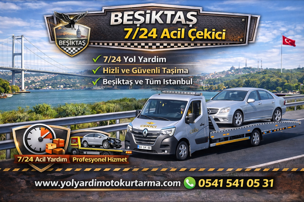 Beşiktaş acil çekici ve oto kurtarma hizmeti, araç taşıma operasyonu