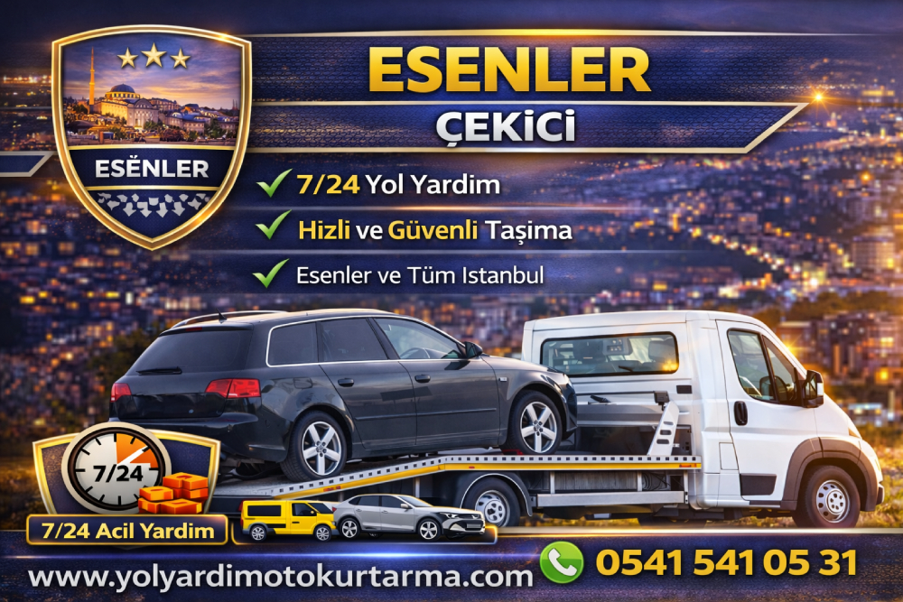 Esenler çekici ve oto kurtarma hizmeti veren yol yardım aracı