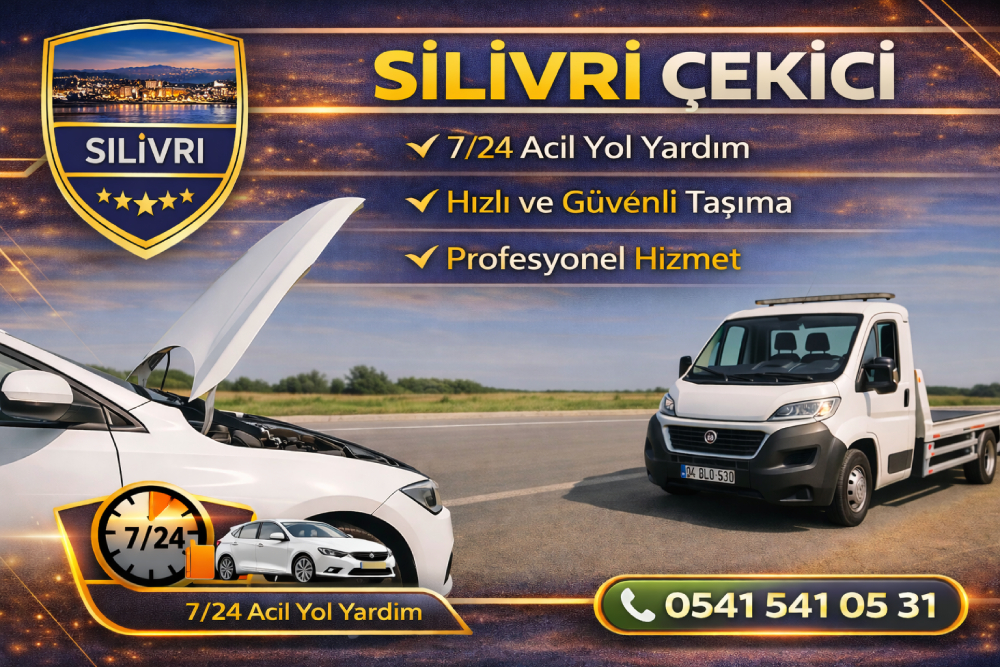 Silivri çekici hizmeti, 7/24 yol yardım ve oto kurtarma aracı