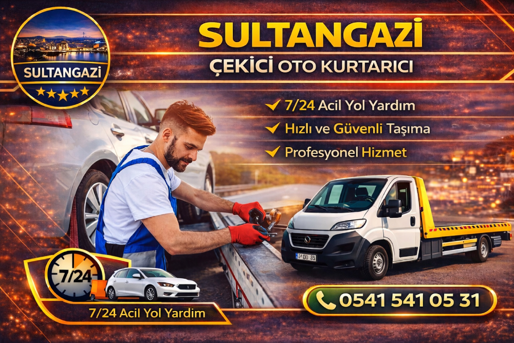 Sultangazi oto çekici hizmeti, arızalı ve kazalı araçlar için 7/24 hızlı ve güvenli yol yardım