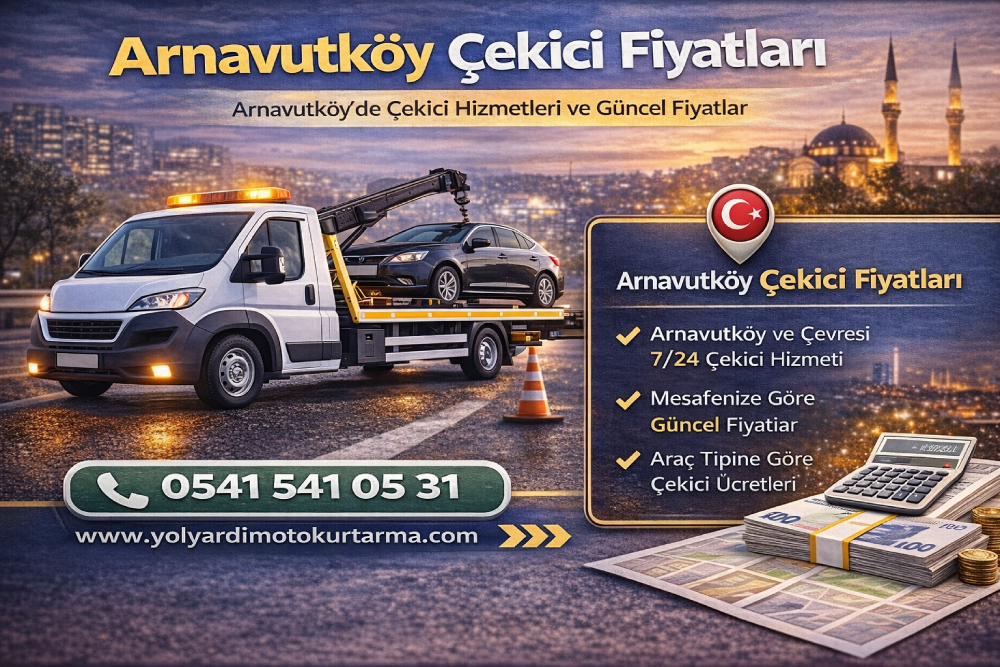 Arnavutköy çekici fiyatları ve oto çekici hizmeti araç çekme görseli