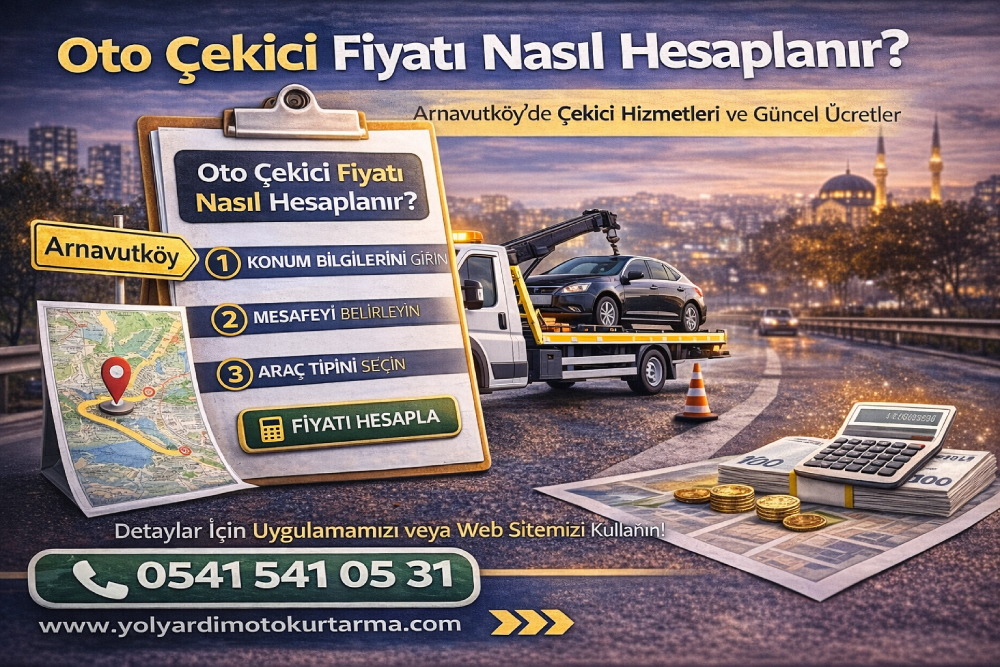 Oto çekici fiyatı nasıl hesaplanır km ücreti ve çekici fiyat hesaplama örneği